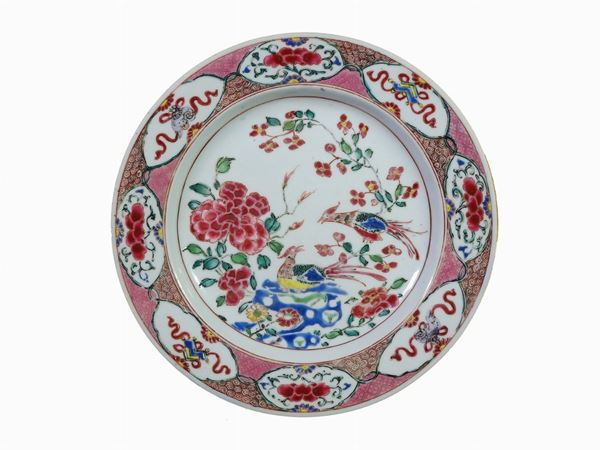 An Export Painted Porcelain Plate