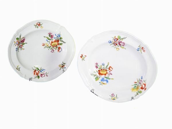 A Pair of Painted Porcelain Trays