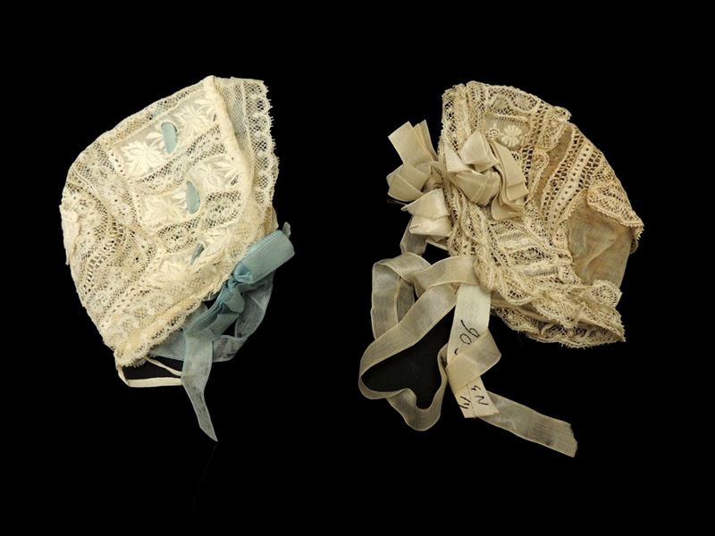 Due Cuffiette in Lino e Cotone Avorio