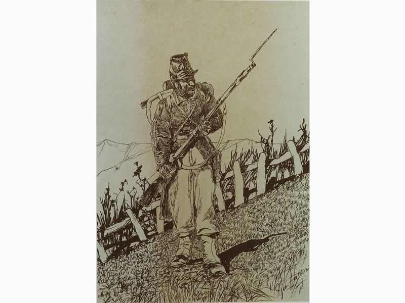 Giovanni Fattori - Granatiere che Impugna un Fucile