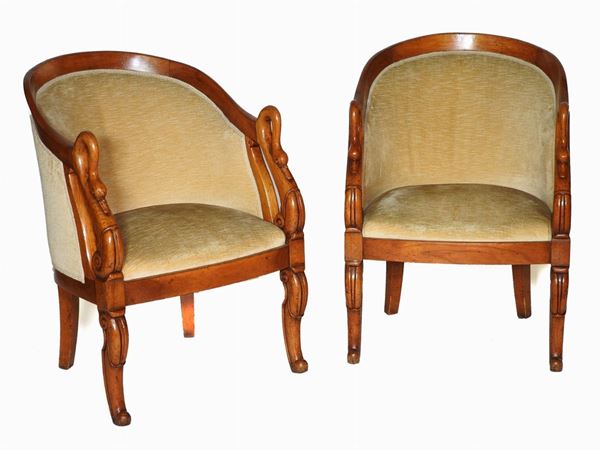 A Pair of Cherrywood Armchairs