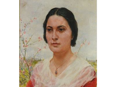Ritratto della Signora Rosetta Mancini in Ricci 1930