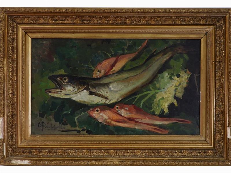 Cafiero Filippelli - Natura Morta con Pesci
