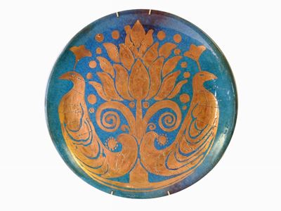 Piatto in Terracotta Smaltata Turchese