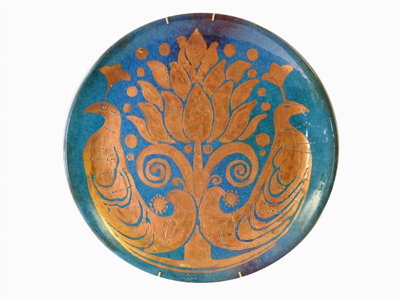 Piatto in Terracotta Smaltata Turchese