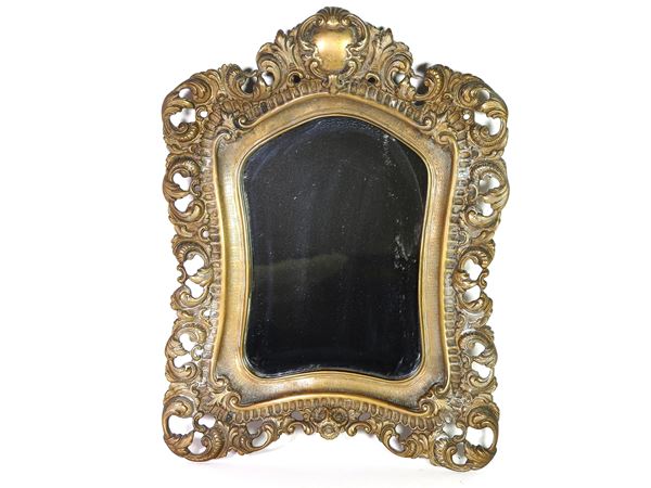 A Gilded Metal Mirror