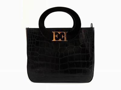 Borsa a Mano in Pelle Nera, Escada