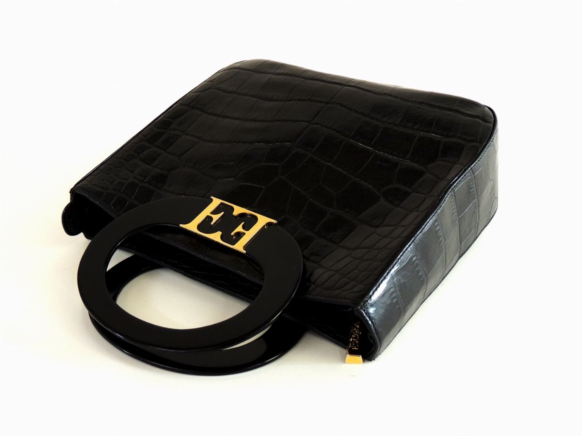 Borsa a Mano in Pelle Nera, Escada
