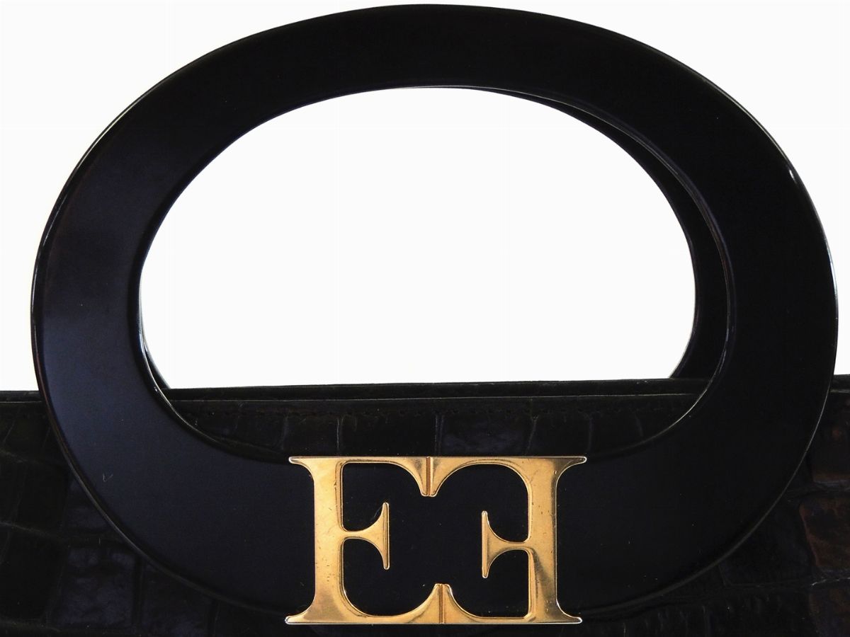 Borsa a Mano in Pelle Nera, Escada