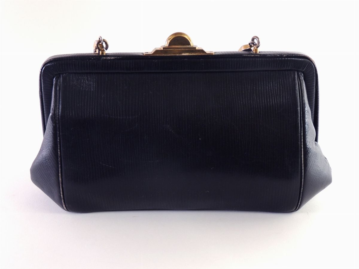 Borsa a Mano in Pelle Nera, Roberta di Camerino