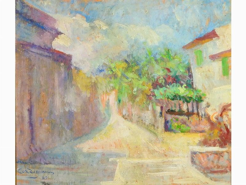 Edoardo Gordigiani - Scorcio di Strada Toscana 1948