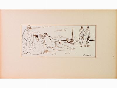 Paesaggio Marino con Nudi