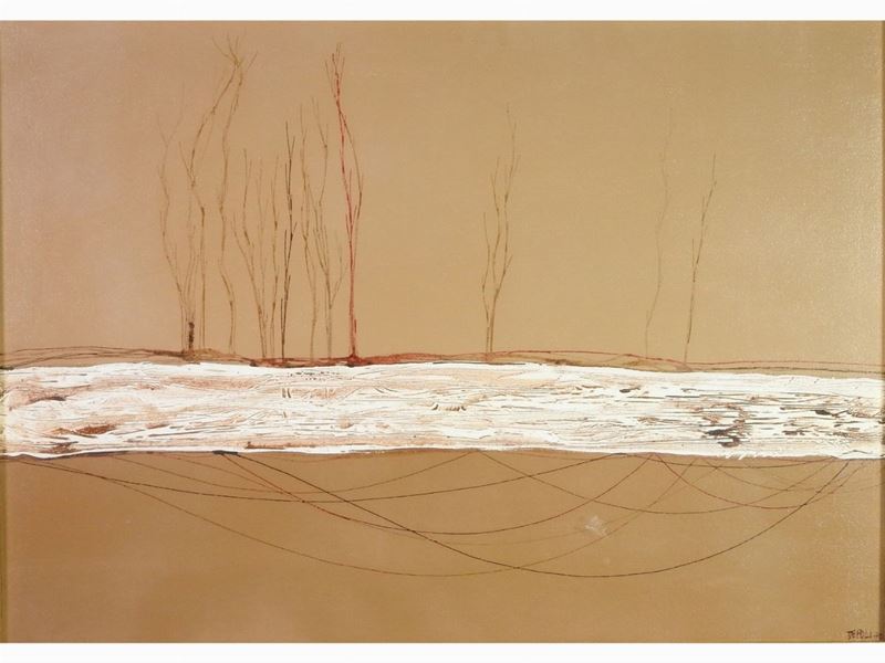 Fabio De Poli - Paesaggio Fluviale 1970