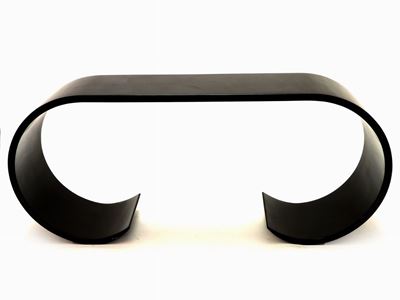 Console in Legno Curvato Laccato Nero
