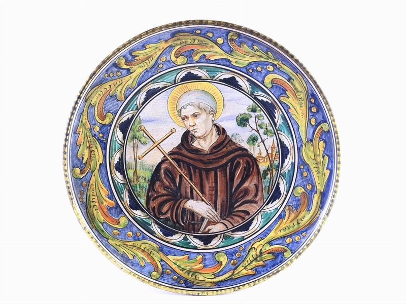 Piatto da Parata in Terracotta Smaltata