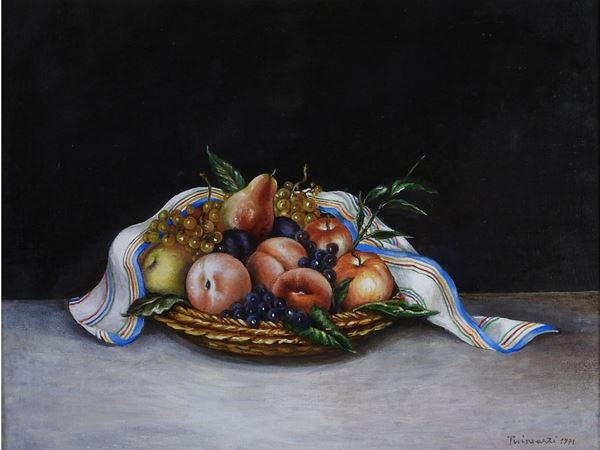 Nino Tirinnanzi - Natura morta con frutta 1971