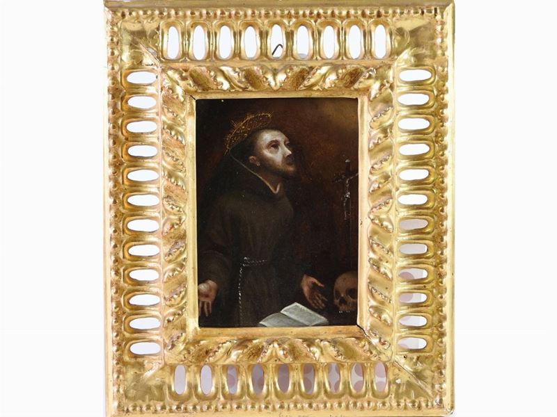 Scuola Toscana del XVIII Secolo - San Francesco in Meditazione