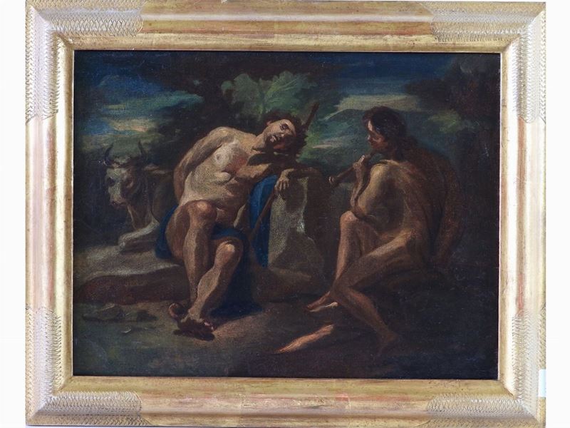 Scuola Italiana del XVII/XVIII Secolo - Mercurio che Addormenta Argo