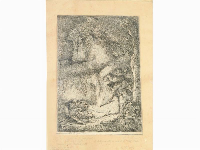 Giovanni Benedetto Castiglione Detto il Grechetto - Ritrovamento dei Corpi di San Pietro e San Pa...