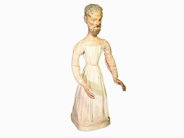 A Papier-maché and Wooden Presepe Figure