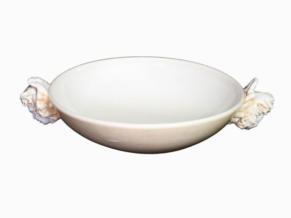 A Blown Milk Glass Bowl