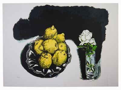 Natura Morta con Limoni e Rosa