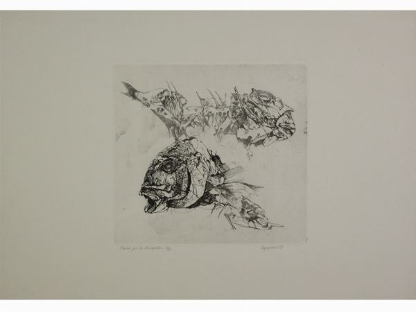 Renzo Vespignani : Fish 1969  ((1924-2001))  - Auction Modern and Contemporary Art - II - Maison Bibelot - Casa d'Aste Firenze - Milano