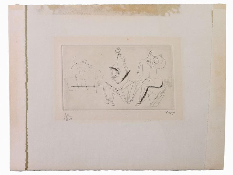 Henry Moore - Two Seated Figures 1951