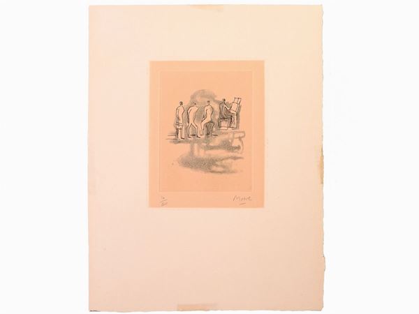 Henry Moore : Concert 1967  ((1898-1986))  - Asta Arte Moderna e Contemporanea / Una scelta di opere su carta dalla Collezione Vasile - II - Maison Bibelot - Casa d'Aste Firenze - Milano