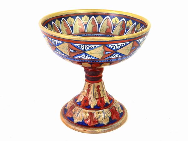 Paolo Rubboli - An Early 20th Century Lustred Earthenware Pedestal Bowl