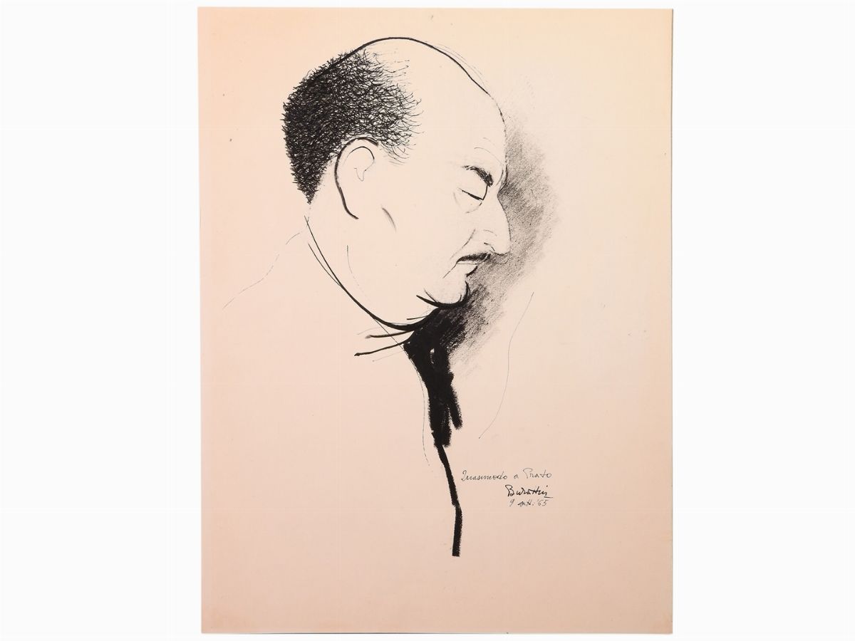 Rinaldo Frank Burattin - Ritratti di Marchiori, Ungaretti, Quasimodo, Cesetti, Guidi e Bartolin