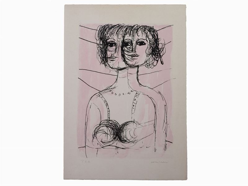 Bruno Cassinari - Nudo Femminile e Composizione con Cavallo e Figura