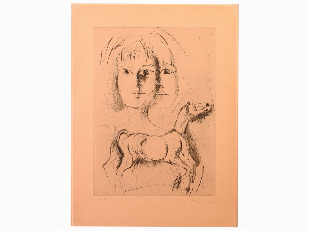 Bruno Cassinari - Nudo Femminile e Composizione con Cavallo e Figura