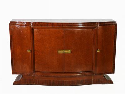 Credenza Impiallacciata in Palissandro e Radica