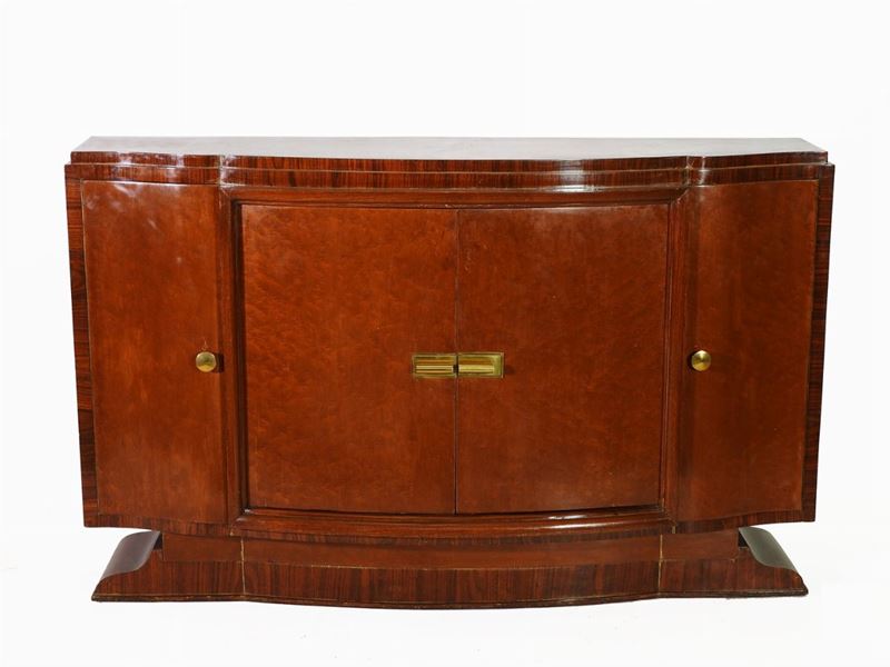 Credenza Impiallacciata in Palissandro e Radica