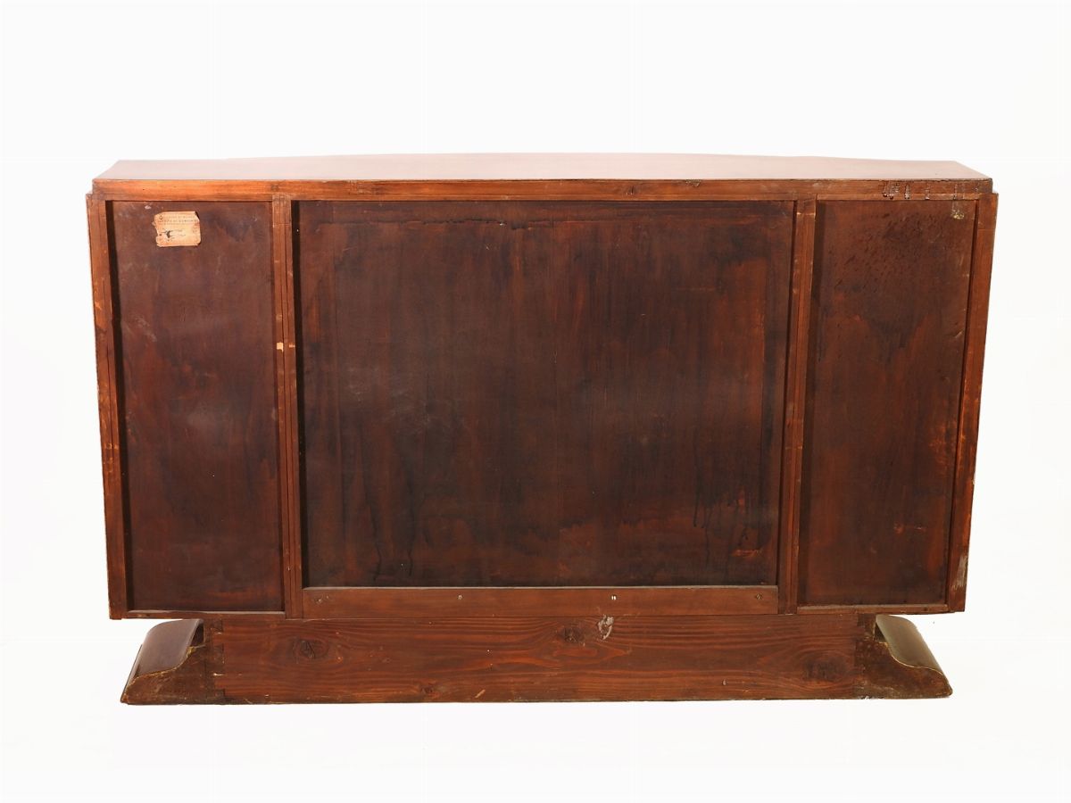 Credenza Impiallacciata in Palissandro e Radica