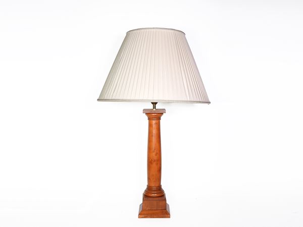 A Walnut Table Lamp