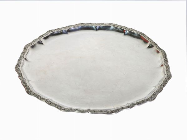 A Round Silver Tray