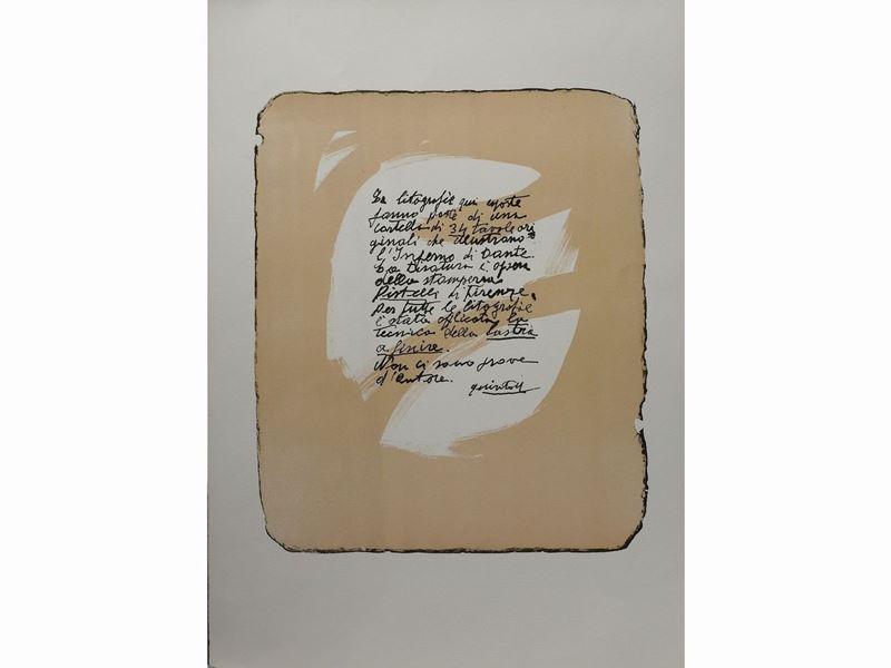 Quinto Martini - Omaggio a Dante, 34 Litografie per L'inferno 1974