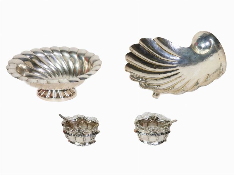 Lotto di Oggetti in Argento e Metallo Argentato