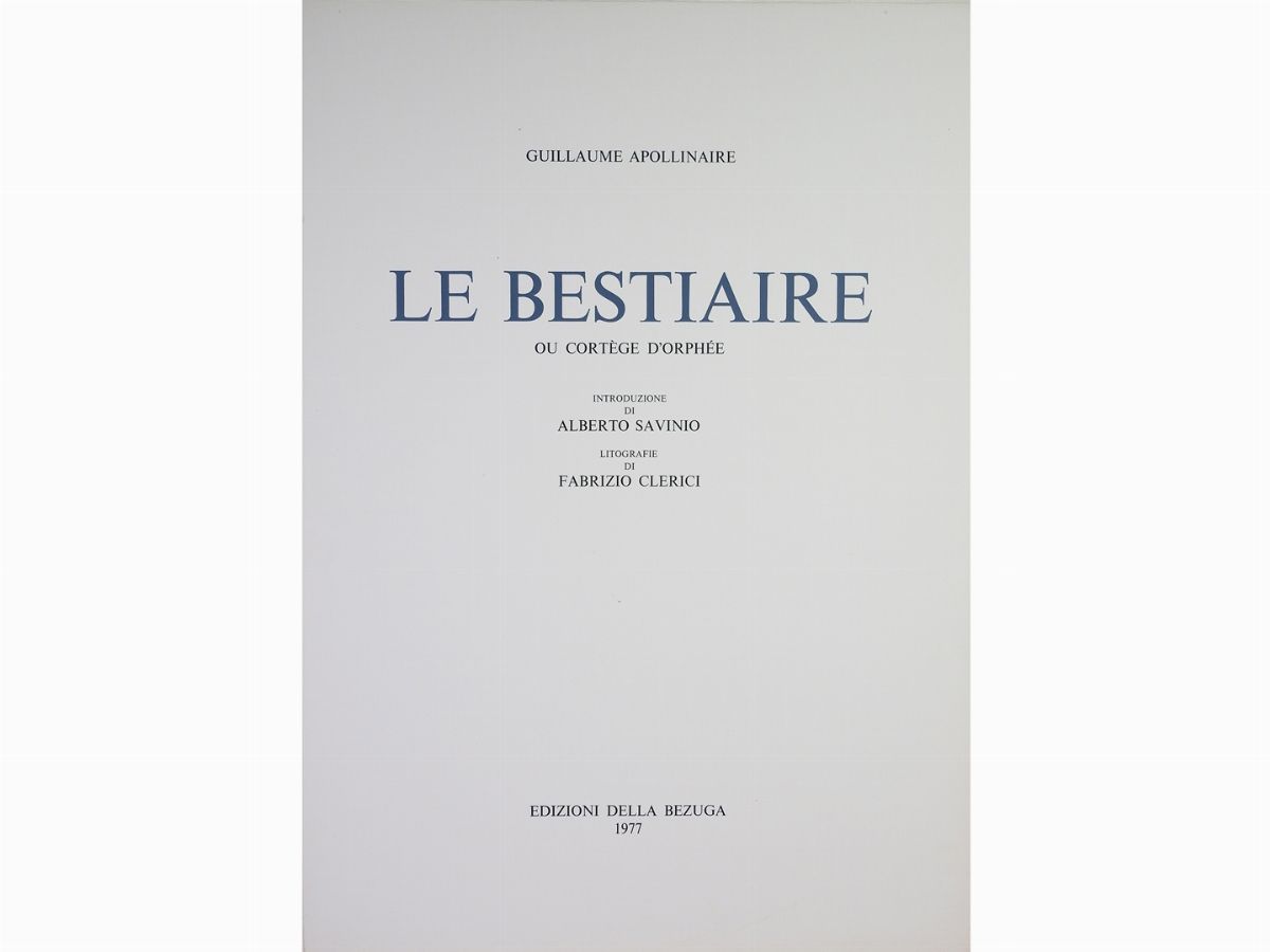 Fabrizio Clerici - Bestiaire di Guillaume Apollinaire