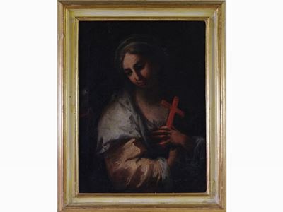 Santa Margherita D'antiochia Sottomette il Drago con la Croce