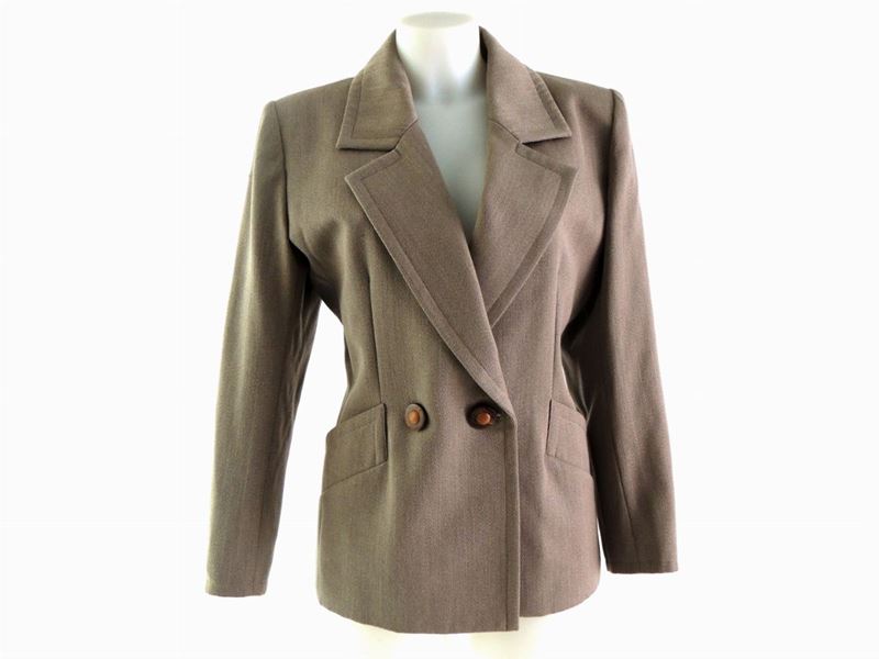 Giacca di in Lana Tortora, Yves Saint Laurent