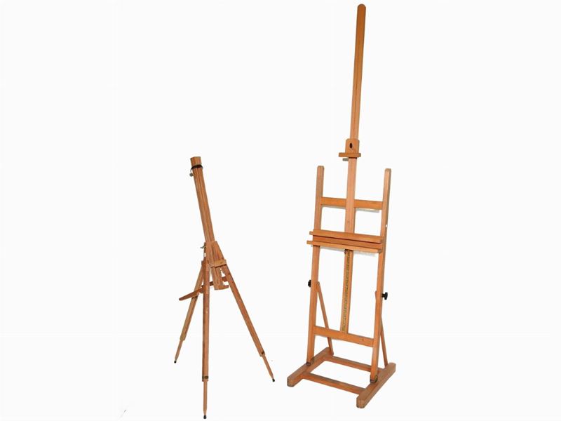 Due Cavalletti da Pittore in Legno
