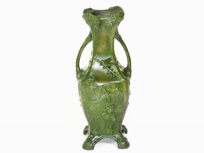 Vaso in Metallo Patinato Verde, Fine del XIX Secolo