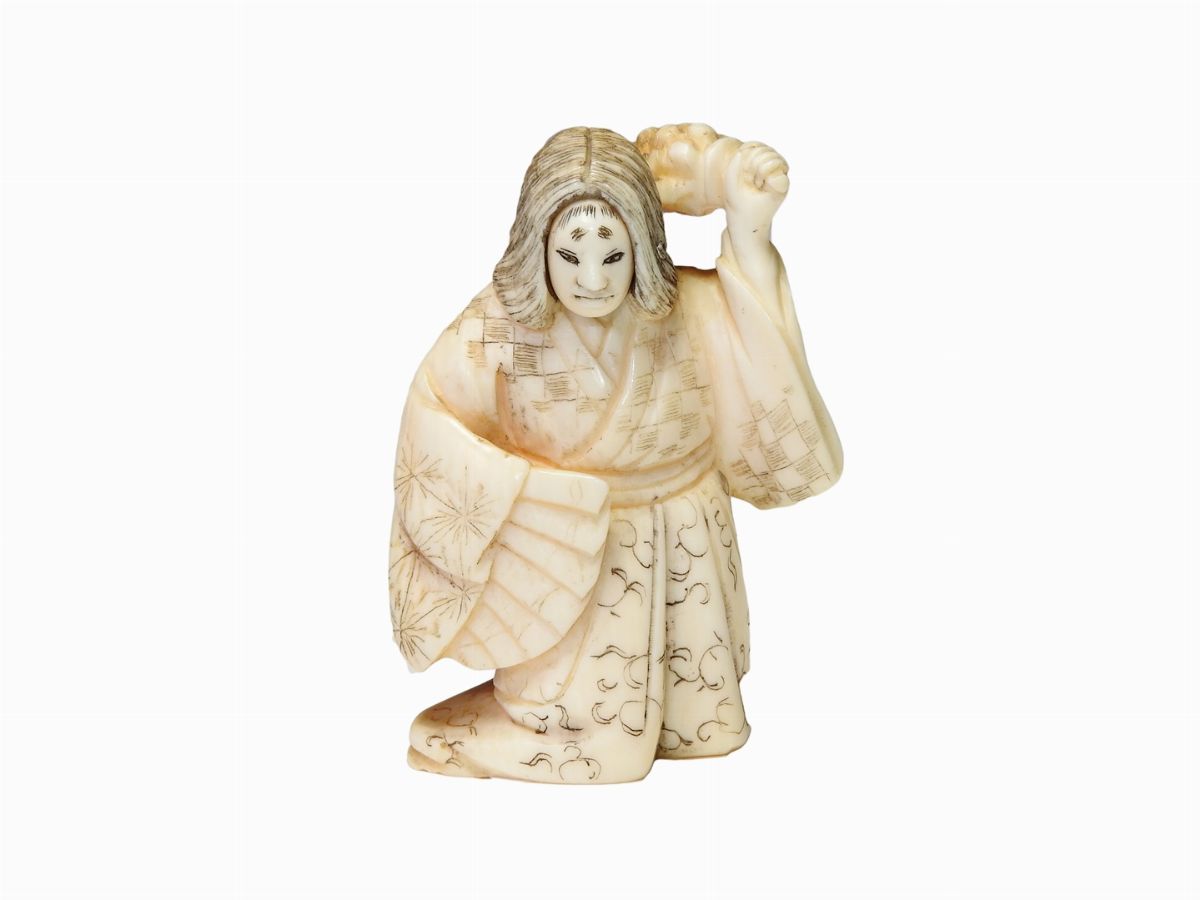 Tre Netsuke in Avorio