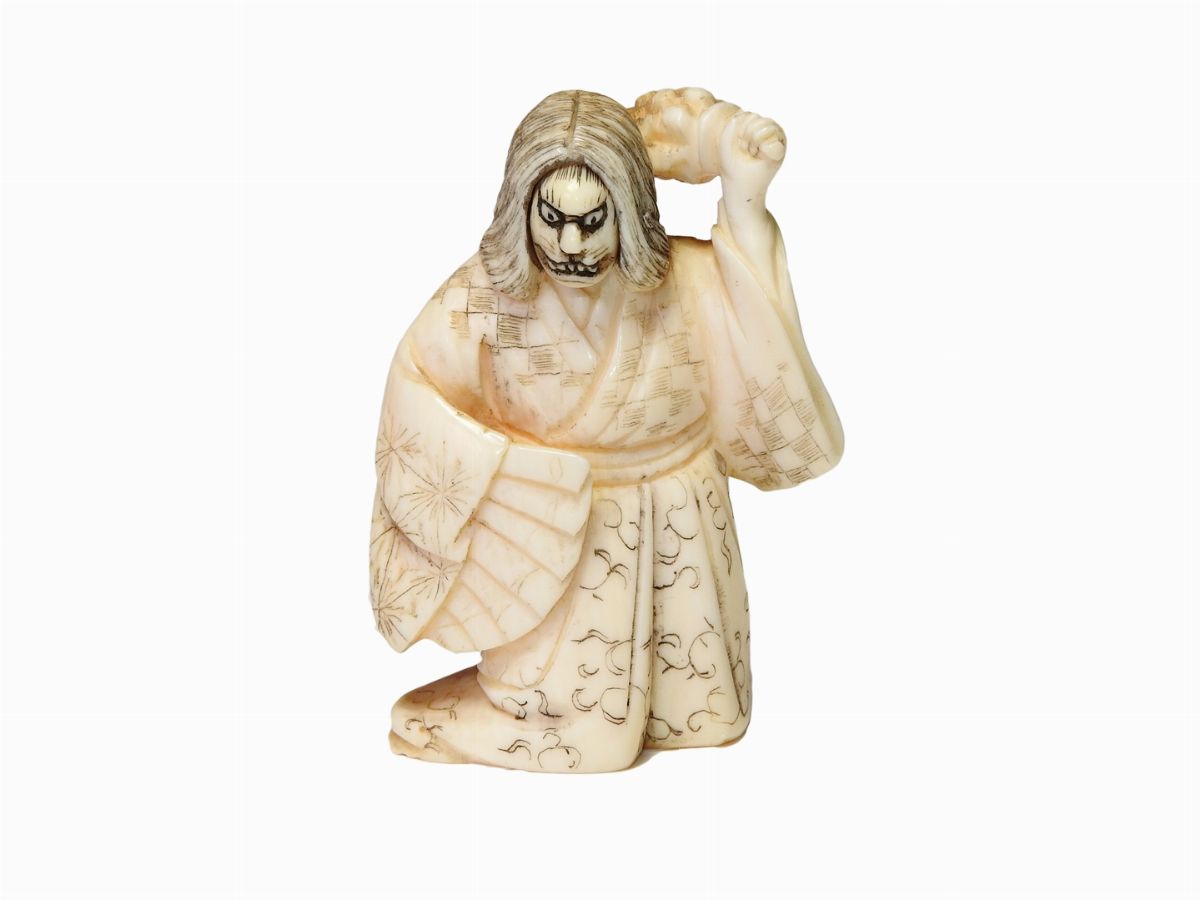 Tre Netsuke in Avorio