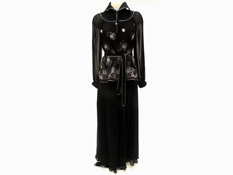 Completo in Organza Nera