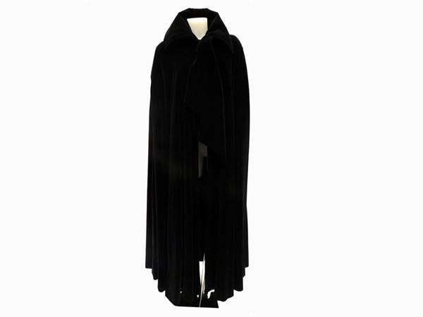 Black velvet cape