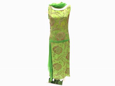 Due Abiti in Seta e Organza Verde